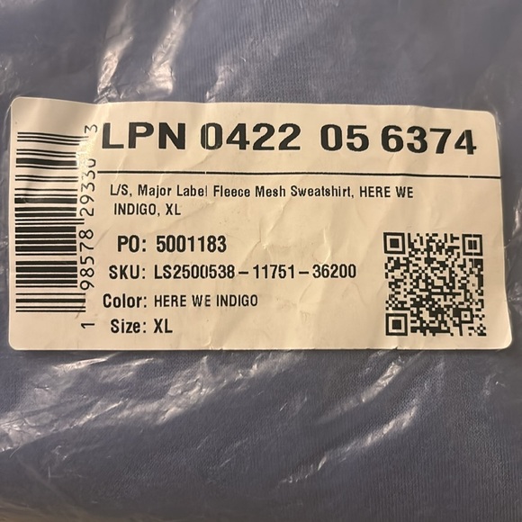 Yitty Cozy Fleece Mesh-Paneled Sweatshirt - Size XL - Picture 5 of 5